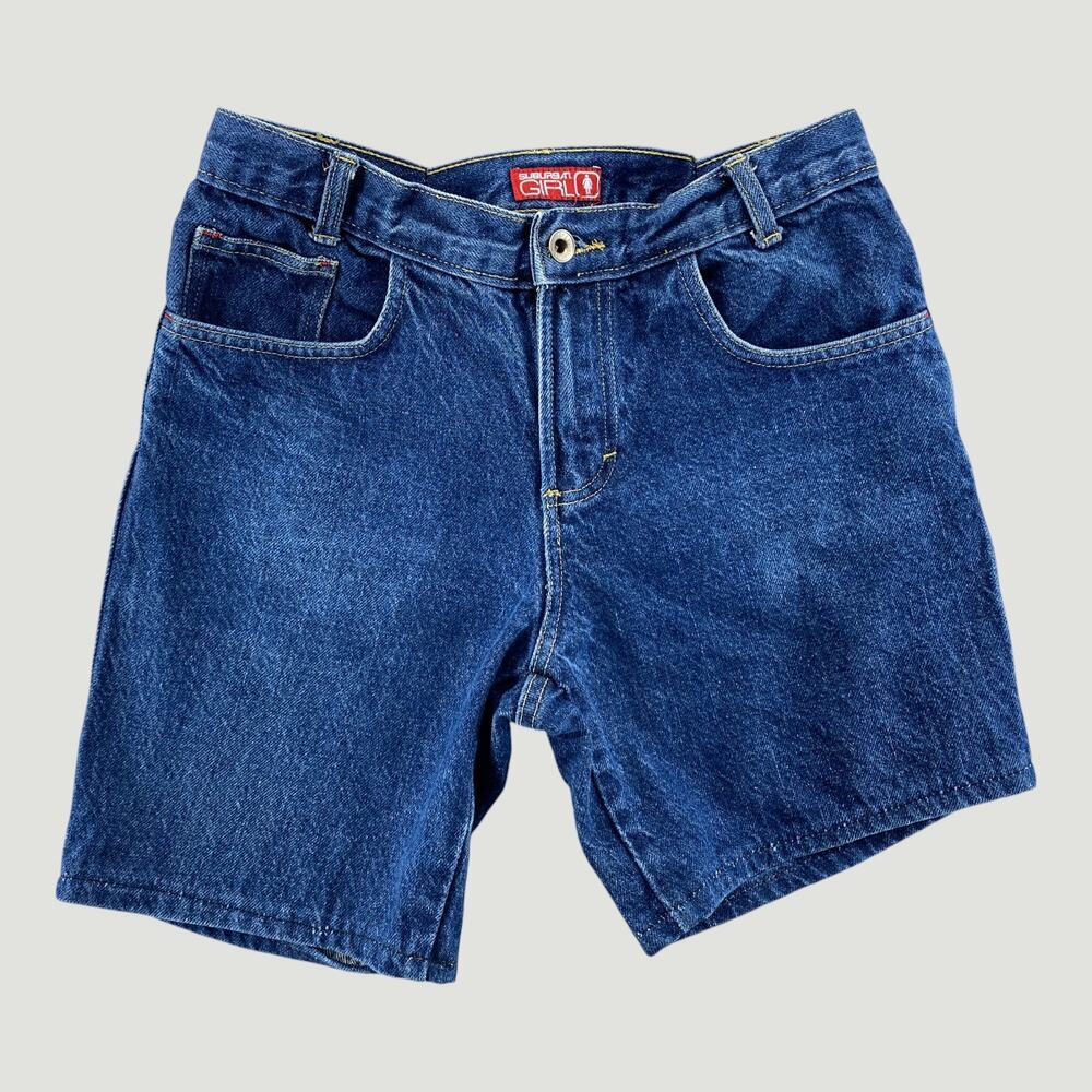 Suburban Girl Denim Shorts Size 9 Y2K Blue Jean Mid Rise